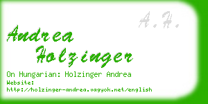 andrea holzinger business card